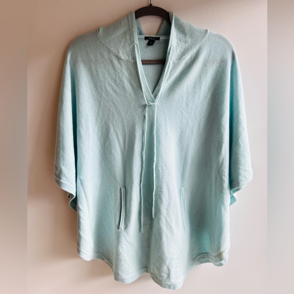 Pure Amici 100% Cashmere Hoodie Poncho - Picture 3 of 4